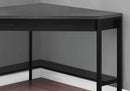 Desks Black Desk - 42" x 42" x 30" Black/Grey, Top Corner - Computer Desk HomeRoots