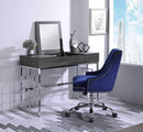 Desks Black Desk - 44" X 20" X 32" Chrome And Black Metal Tube Vanity Desk HomeRoots