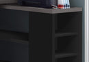 Desks Black Desk - 47'.25" x 60" x 29" Black, Grey, Particle Board, Hollow-Core - Computer Desk With A Grey Top HomeRoots