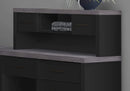 Desks Black Desk - 59" x 62'.75" x 44'.75" Black, Grey, Particle Board, Hollow-Core - Computer Desk HomeRoots