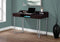 Desks Modern Desk - 22" x 48" x 32" Cappuccino / Silver Metal - Computer Desk HomeRoots