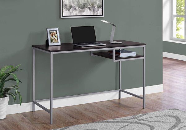 Desks Modern Desk - 30" MDF and Silver Metal Computer Desk HomeRoots
