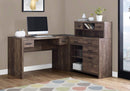 Desks Modern Desk - 44.75" Reclaimed Wood Particle Board, Laminate and MDF Computer Desk HomeRoots
