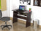 Desks Vanity Desk - 29.5" Elegant Espresso Melamine & Engineered Wood Writing Desk with a Storage Area HomeRoots