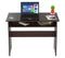 Desks Vanity Desk - 29.5" Elegant Espresso Melamine & Engineered Wood Writing Desk with a Storage Area HomeRoots