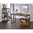 Desks Vanity Desk - 47'.24" X 21'.65" X 28'.34" Weathered Oak Paper Veneer Desk HomeRoots