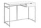 Desks White Desk - 20" x 42'.25" x 30" White, Silver, Mdf, Metal - Computer Desk HomeRoots