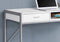Desks White Desk - 22" x 48" x 30" White, Silver, Metal - Computer Desk HomeRoots