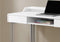 Desks White Desk - 22" x 48" x 32" White/Silver Metal - Computer Desk HomeRoots