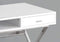 Desks White Desk - 23'.75" x 47'.25" x 29'.25" White, Chrome, Particle Board, Metal - Computer Desk HomeRoots