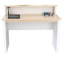 Desks White Desk - 37.4" White Melamine and Engineered Wood Writing Desk HomeRoots