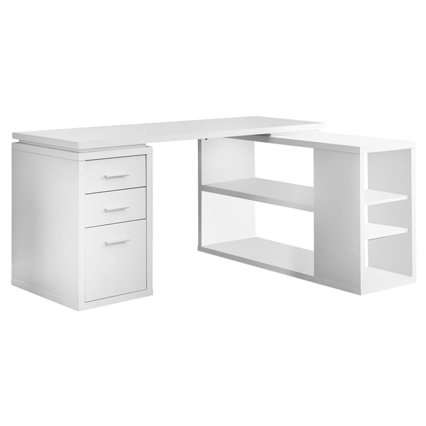 Desks White Desk - 47'.25" x 60" x 29" White, Particle Board, Hollow-Core - Computer Desk HomeRoots