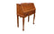 Desks Wooden Desk - 32.5" X 16.75" X 41.5" Burnished Walnut Hardwood Secretary Drop Leaf Desk HomeRoots