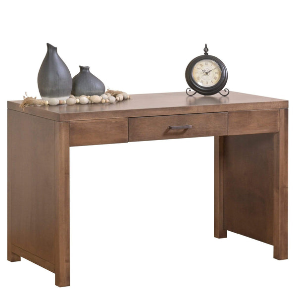 Desks Wooden Desk - 48" X 24" X 30'.5" Cappuccino Wood Writing Desk HomeRoots