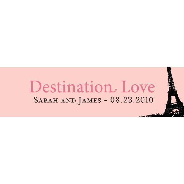 Destination Love - Eiffel Tower Card (Pack of 1)-Wedding Favor Stationery-JadeMoghul Inc.