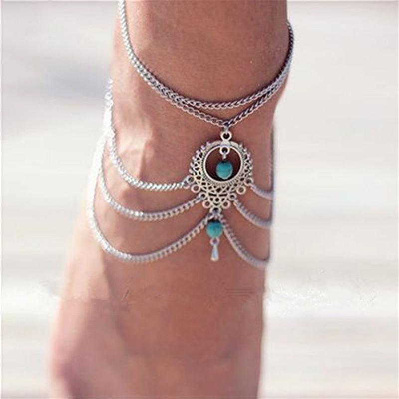Details about New Boho Beach Beads Tassel Chain Anklet Barefoot Sandals Foot Jewelry--JadeMoghul Inc.
