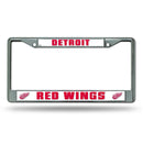 License Plate Frames Detroit Red Wings Chrome Frame