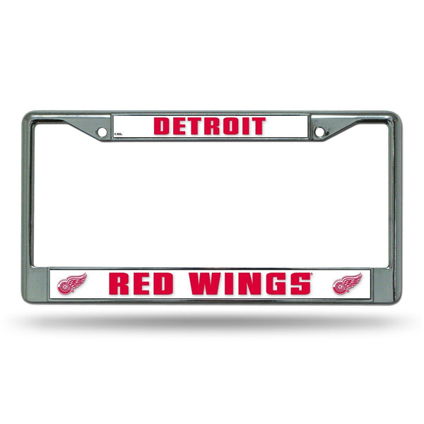 License Plate Frames Detroit Red Wings Chrome Frame