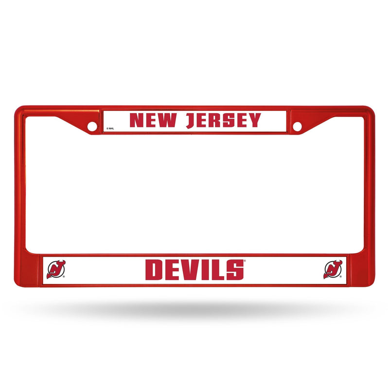 Best License Plate Frame Devils Red Colored Chrome Frame