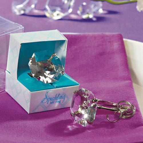 Diamond Engagement Ring Key Chain Favor (Pack of 1)-Favors by Theme-JadeMoghul Inc.