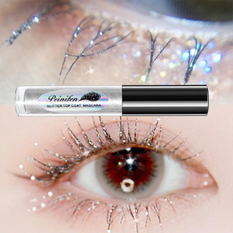 diamond glitter mascara quick dry water drop makeup long lasting waterproof curling thick shiny eyelash mascara AExp