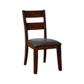 Dickinson I Cottage Side Chair Withpu Seat, Dark Cherry, Set Of 2-Armchairs and Accent Chairs-Dark Cherry-Leatherette Solid Wood Wood Veneer & Others-JadeMoghul Inc.