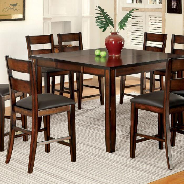 Dickinson II Cottage Style Dark Cherry Counter Height Table.-Dining Tables-Dark Cherry-Wood-JadeMoghul Inc.