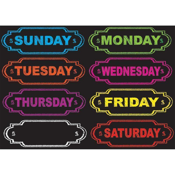 DIE-CUT MAGNETS CHALKBOARD DAYS OF-Supplies-JadeMoghul Inc.