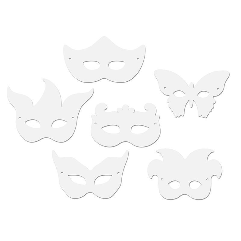 DIE CUT MARDI GRAS MASKS 24PK-Arts & Crafts-JadeMoghul Inc.