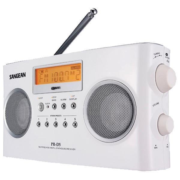 Digital Portable Stereo Receiver with AM/FM Radio (White)-Clocks & Radios-JadeMoghul Inc.
