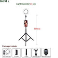 Dimmable LED Ring Light with Tripods Stand Phone Holder Desk USB Selfie Light Ring Lamp Ringlight for Makeup Youtube TikTok Vlog AExp