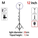 Dimmable LED Selfie Ring Light With Tripod USB Selfie Light Ring Lamp Big Photography Ringlight With Stand For Tiktok Youtube AExp