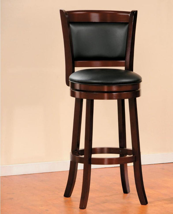 Dining Chairs Pub Chair With Wooden Frame In Cherry Brown Benzara