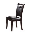 Dining Chairs Set Of Two Wooden Dining Chairs In Dark Brown Benzara