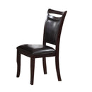 Dining Chairs Set Of Two Wooden Dining Chairs In Dark Brown Benzara