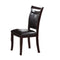 Dining Chairs Set Of Two Wooden Dining Chairs In Dark Brown Benzara