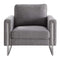 Upholstered Chair With U-Shaped Legs, Gray
