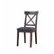 Wooden Counter Chair With Padded Seat,  Red Cocoa Brown And Black