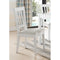 Wooden Dining Chair With Slatted Back, Set of Two, White