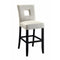 Wooden Dining Counter Height Chair, Beige & Black, Set of 2