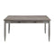 Wood and Metal Dining Table with Spacious Drawers, Gray