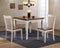Dining Sets Cheap Dining Room Sets - 36" X 36" X 36" Walnut Antique White Finish Hardwood 3 Piece Dining Set HomeRoots