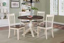 Dining Sets Cheap Dining Room Sets - 42" X 42" X 36" Walnut Antique White Finish Hardwood 5 Piece Dining Set HomeRoots
