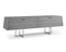 Dining Sets Dining Room Buffet - 94" X 21" X 30" Gray Stainless Steel Buffet HomeRoots
