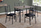 Dining Sets Dining Room Sets - 63" x 76" x 102" Dark Taupe, Black, Foam, Metal - 5pcs Dining Set HomeRoots