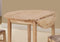 Dining Sets Dining Room Sets - 68" x 66'.5" x 95" Natural, Beige, Foam, Solid Wood, Polyester Blend - 3pcs Dining Set HomeRoots
