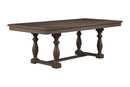 Dining Table In Wood Brown-Dining Tables-Brown-Solid Poplar And Pine Wood With Birch Veneer-JadeMoghul Inc.