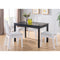 Dining Table With Faux Croc Black Finish-Dining Tables-Black-Wood-JadeMoghul Inc.