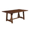Dining Tables Rectangular Rubberwood Dining Table In Brown Benzara