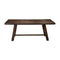 Dining Tables Rectangular Rubberwood Dining Table With Slanted Legs Brown Benzara